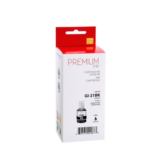 Canon 4526C001 GI-21 BK Bouteille d'encre Noire Pigment Compatible
