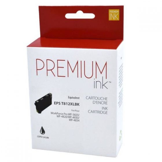 Cartouche d'encre Epson T812XL Noire T812XL120 Compatible