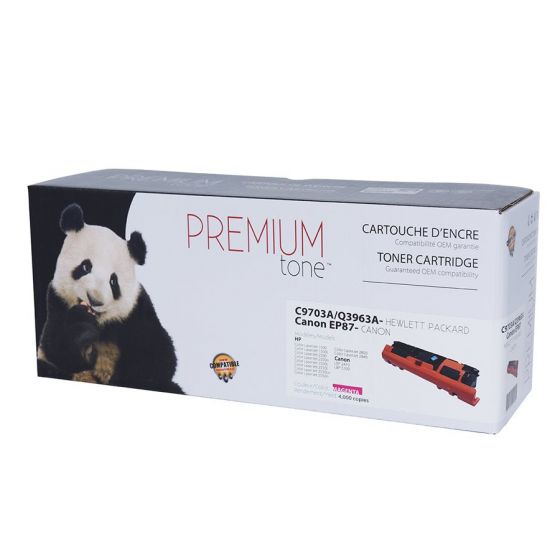 HP 122A Q3963A, HP 121A C9703A, Canon EP87 M Cartouche Toner Magenta Universelle Réusinée