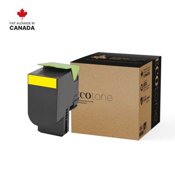Cartouche Toner  Lexmark 70C1HY0 Jaune Haute Rendement Reusinée
