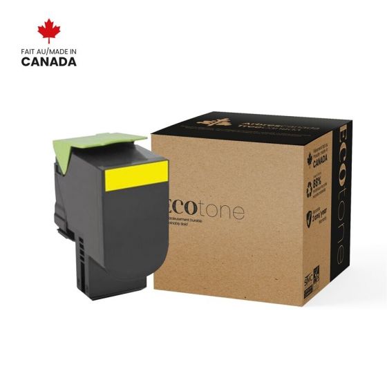 Lexmark 80C1SY0  Cartouche toner Jaune Reusinee