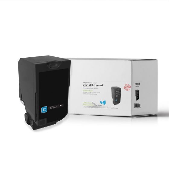 Cartouche Toner Lexmark 74C1SC0 Cyan Reusinée