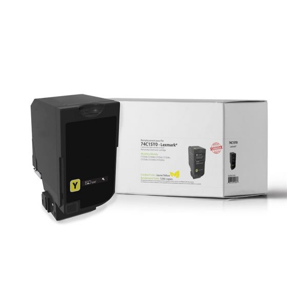 Cartouche Toner Lexmark 74C1SY0 Jaune Reusinée