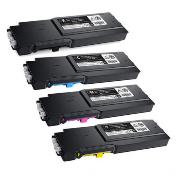 Dell 593-BCBC BCBF BCBE BCBD  Combo 4 Cartouches toner BK, C, M, Y Compatible