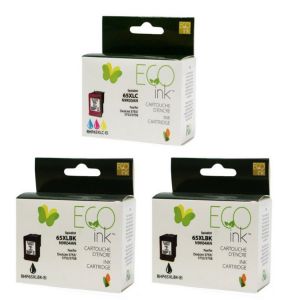 Combo de 2 Cartouche HP65XL Noir et 1 Cartouche HP65XL Couleur 
