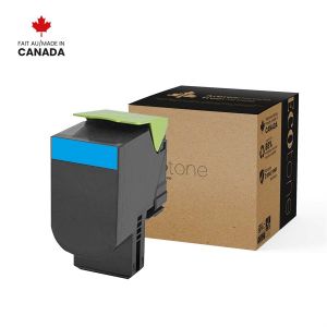 Cartouche Toner Lexmark 70C1HC0 Cyan Haute Rendement Reusinée