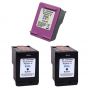 Combo de  2 Cartouches d'encre HP 63XL Noire F6U64AN et 1 Carouche HP 63XL Tricolore F6U63AN   Réusinée 